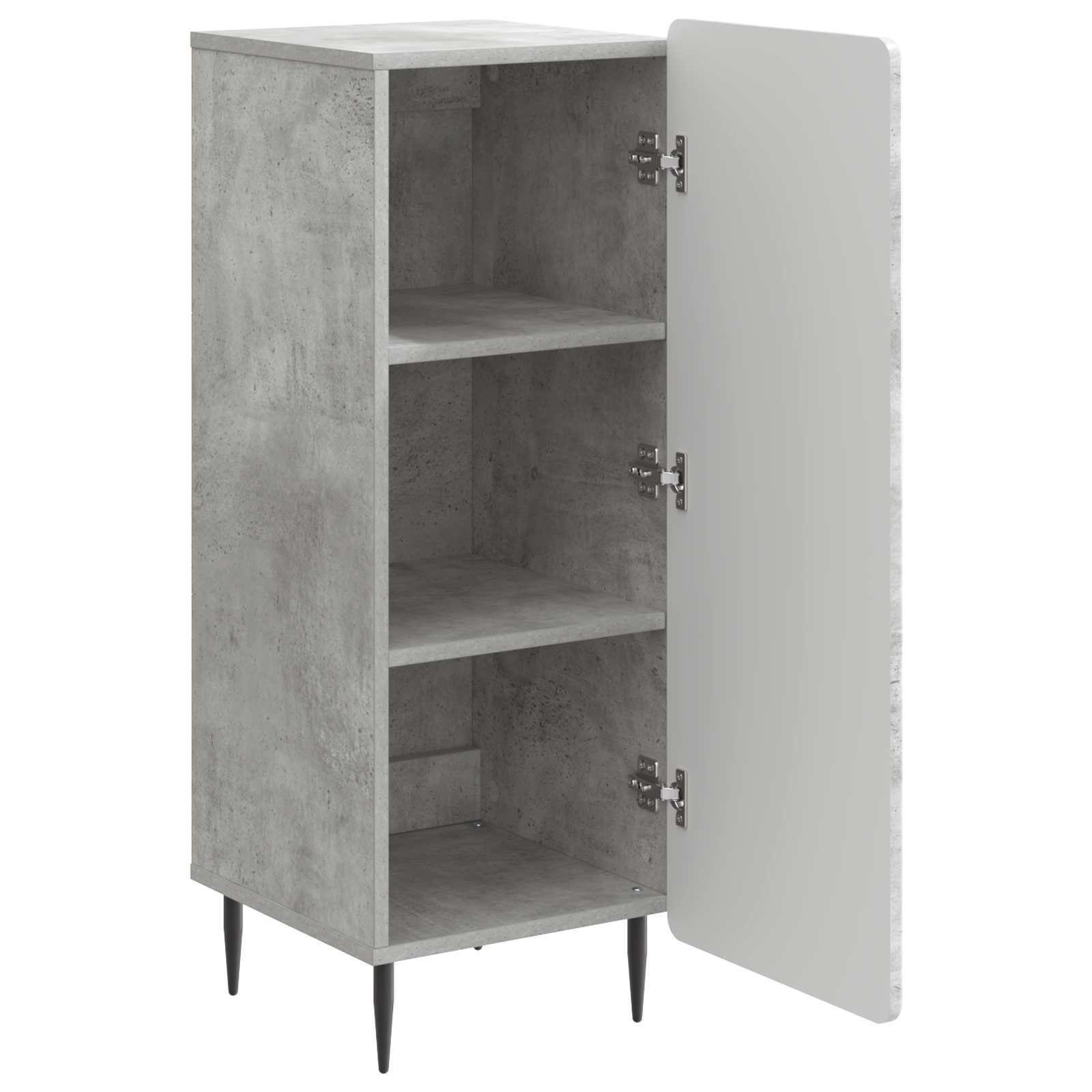 Dressoir Betongrijs 34,5 x 33 x 92 cm Bewerkt hout