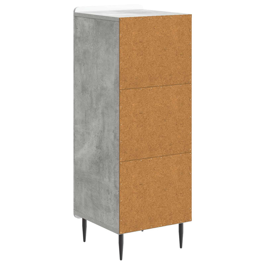 Dressoir Betongrijs 34,5 x 33 x 92 cm Bewerkt hout