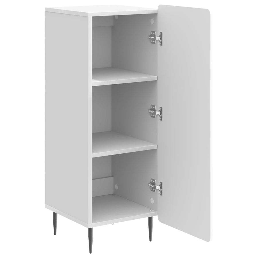 Dressoir Hoogglans Wit 34,5 x 33 x 92 cm Bewerkt hout