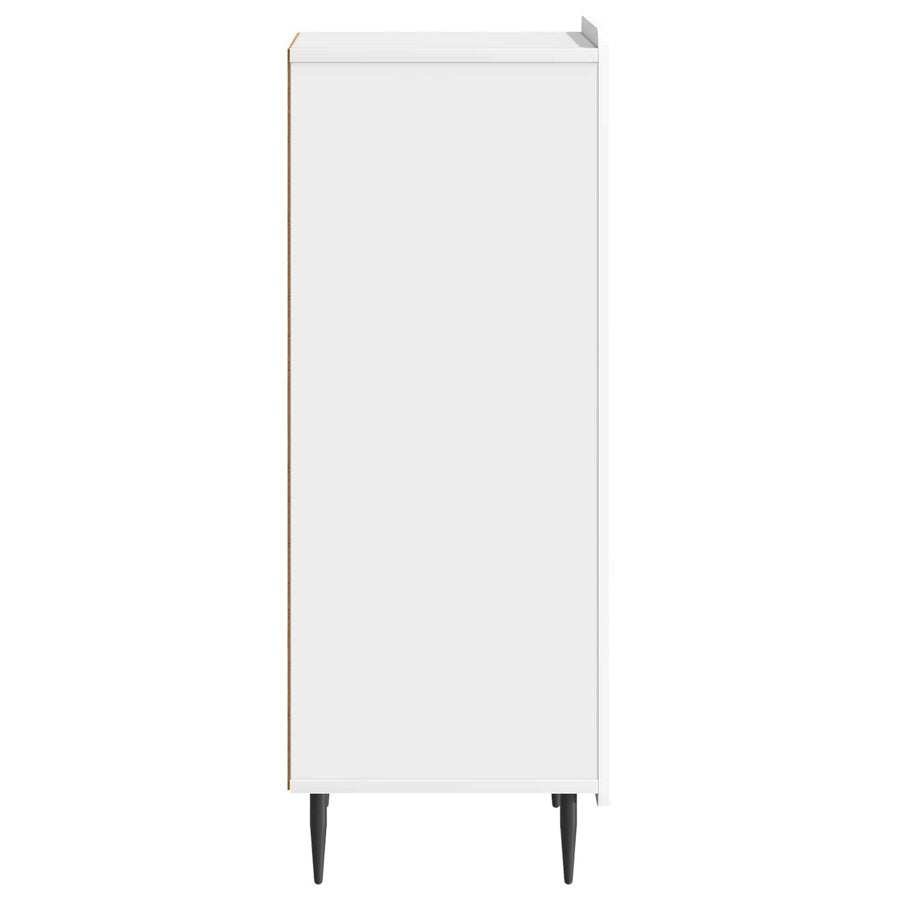 Dressoir Hoogglans Wit 34,5 x 33 x 92 cm Bewerkt hout