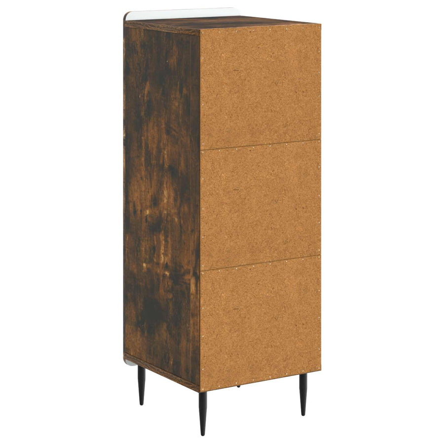 Dressoir Gerookt eiken 34,5 x 33 x 92 cm Bewerkt hout