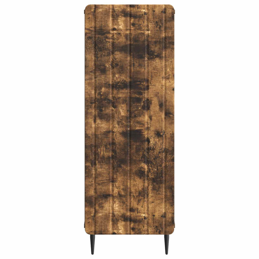 Dressoir Gerookt eiken 34,5 x 33 x 92 cm Bewerkt hout