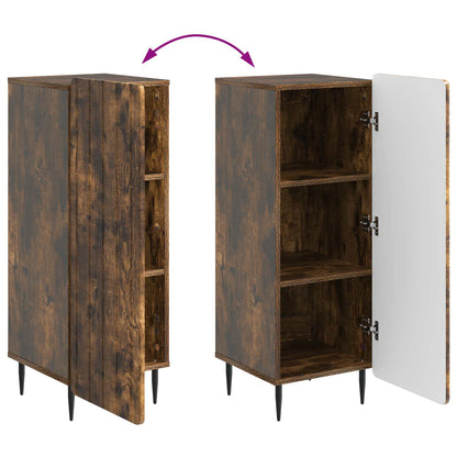 Dressoir Gerookt eiken 34,5 x 33 x 92 cm Bewerkt hout
