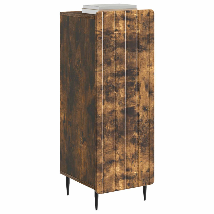 Dressoir Gerookt eiken 34,5 x 33 x 92 cm Bewerkt hout
