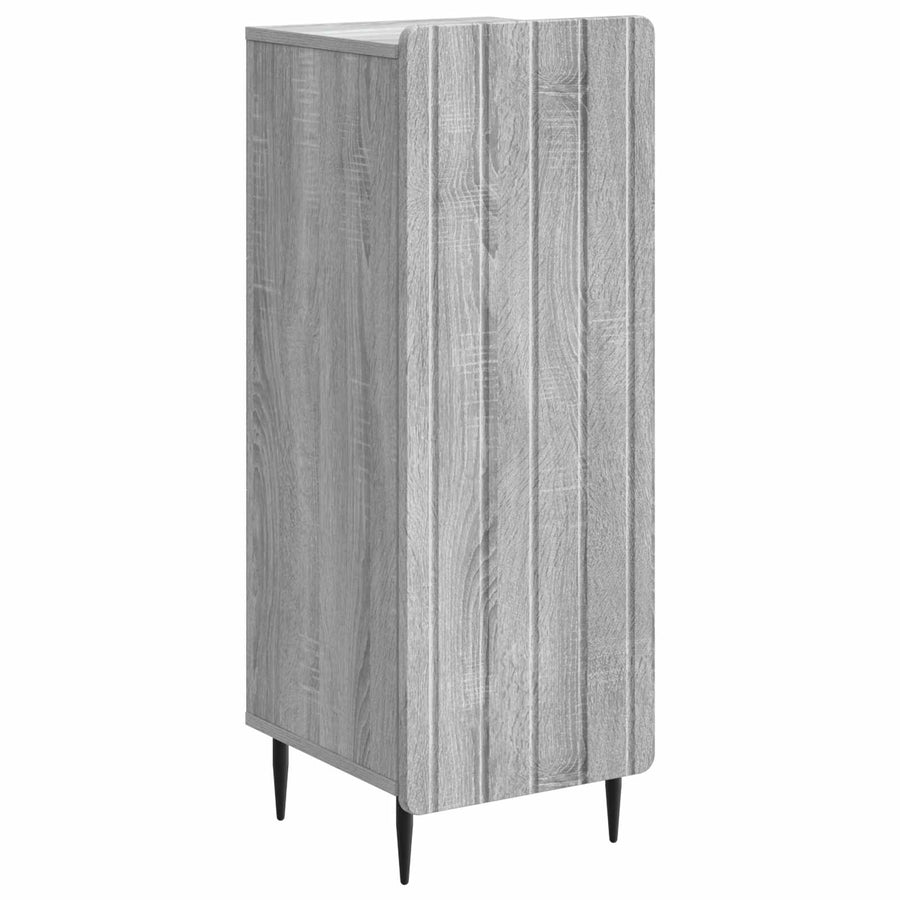 Dressoir Grijs sonoma 34,5 x 33 x 92 cm Bewerkt hout
