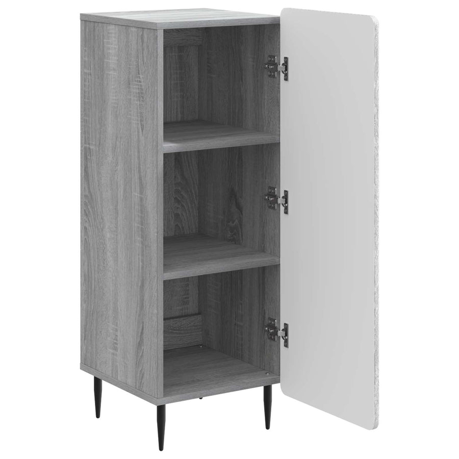 Dressoir Grijs sonoma 34,5 x 33 x 92 cm Bewerkt hout