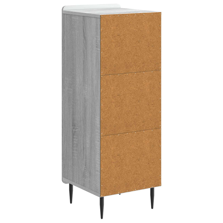 Dressoir Grijs sonoma 34,5 x 33 x 92 cm Bewerkt hout