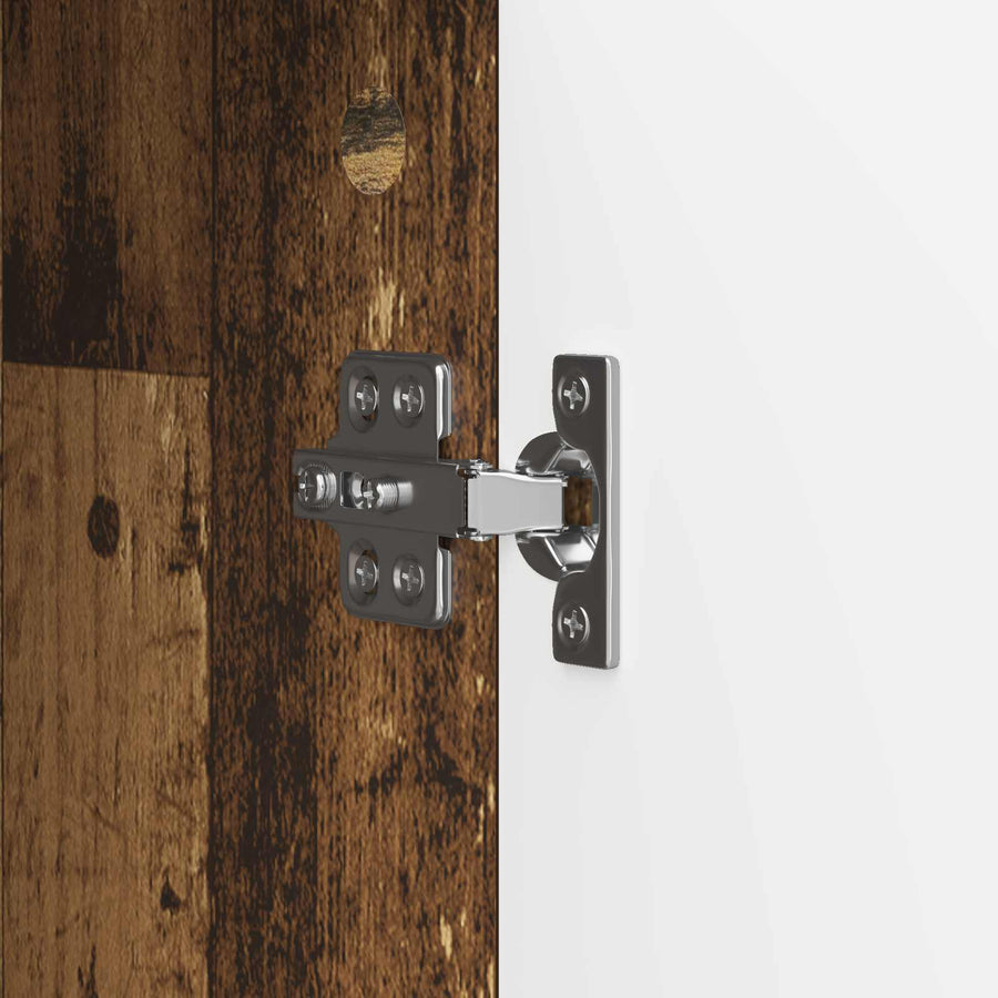 Dressoir Oud hout 34,5 x 33 x 92 cm Bewerkt hout