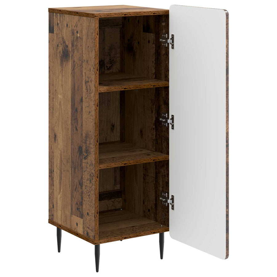 Dressoir Oud hout 34,5 x 33 x 92 cm Bewerkt hout