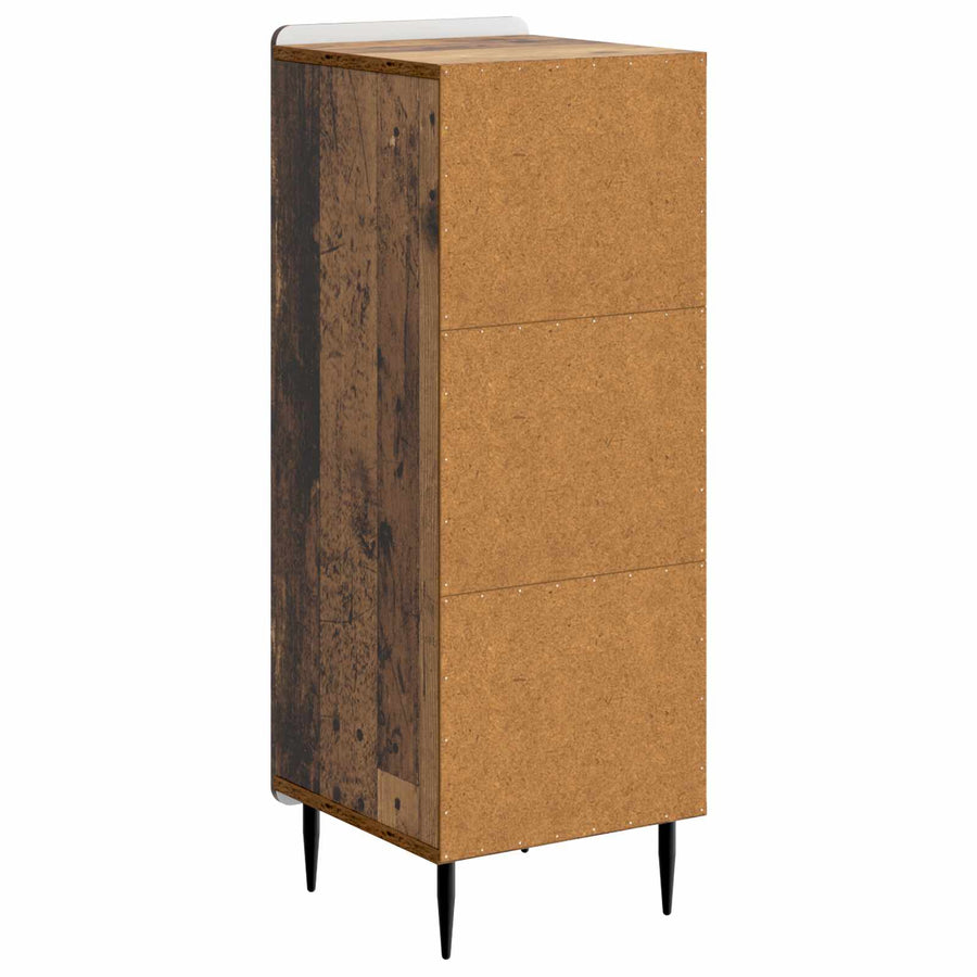 Dressoir Oud hout 34,5 x 33 x 92 cm Bewerkt hout