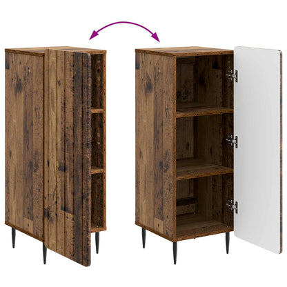 Dressoir Oud hout 34,5 x 33 x 92 cm Bewerkt hout