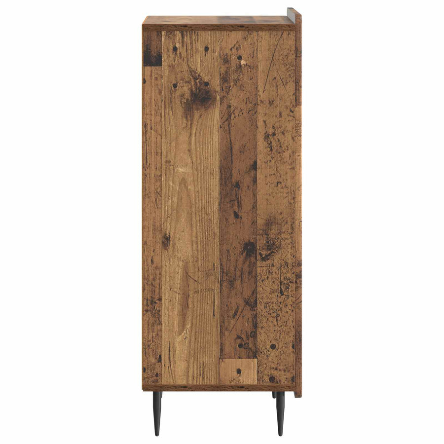 Dressoir Oud hout 34,5 x 33 x 92 cm Bewerkt hout