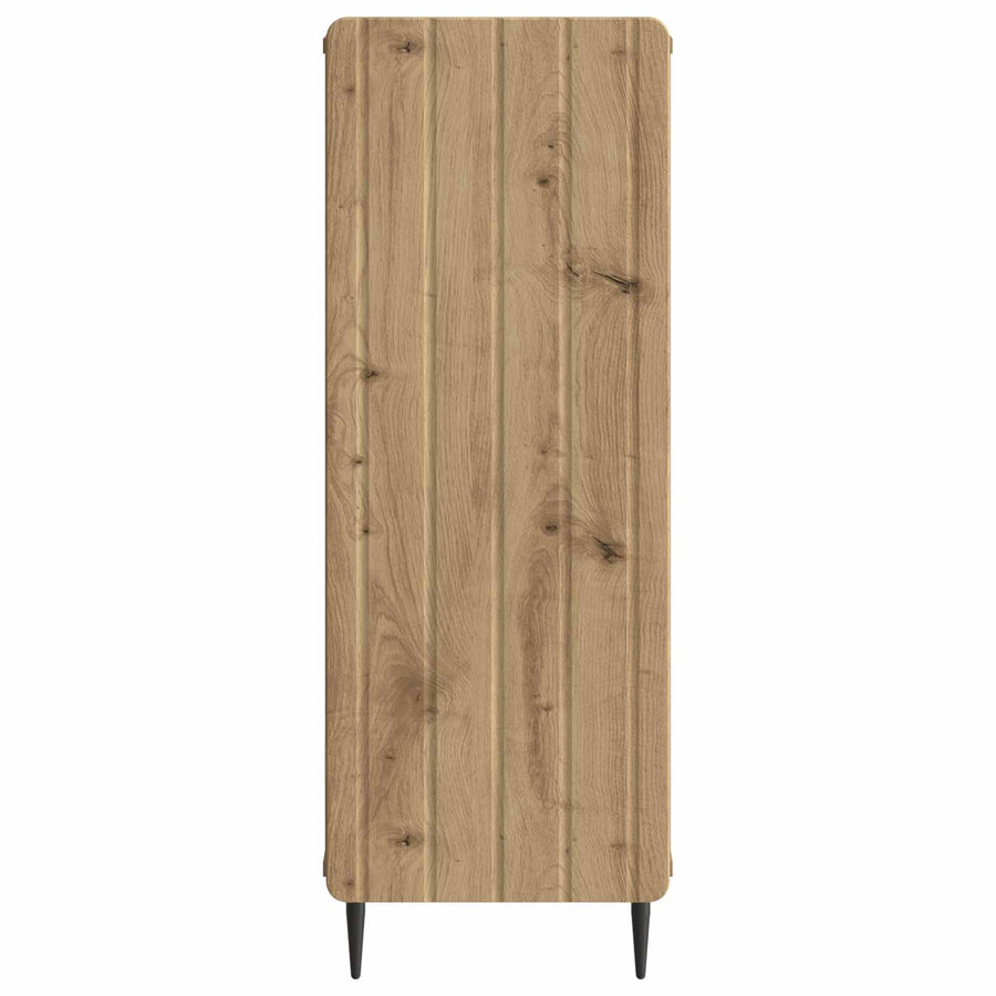 Dressoir Artisanaal eiken 34,5 x 33 x 92 cm Bewerkt hout