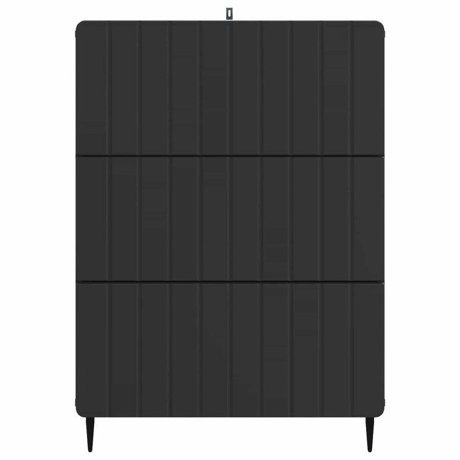 Ladenkast Zwart 66 x 34,5 x 92 cm Bewerkt hout