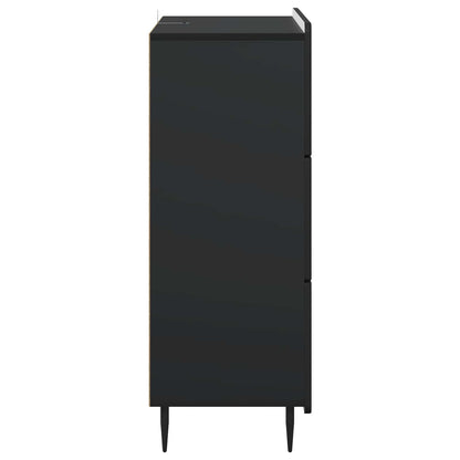 Ladenkast Zwart 66 x 34,5 x 92 cm Bewerkt hout