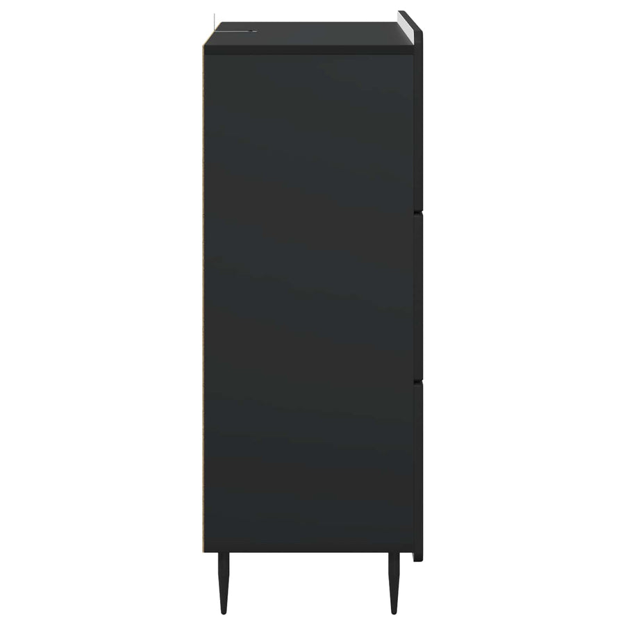 Ladenkast Zwart 66 x 34,5 x 92 cm Bewerkt hout