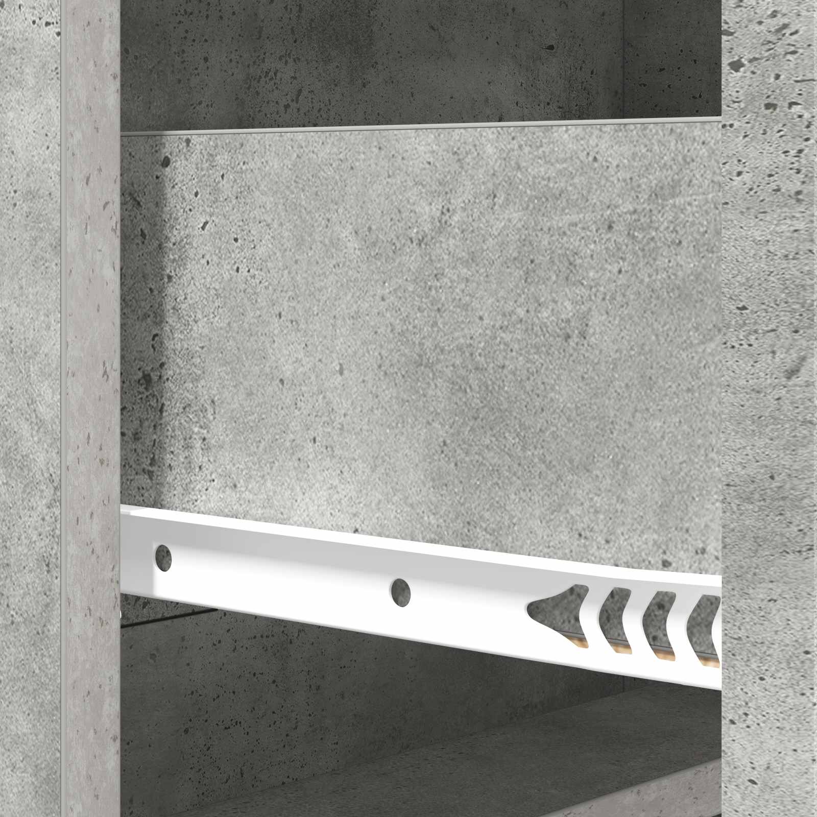 Ladenkast Betongrijs 66 x 34,5 x 92 cm Bewerkt hout