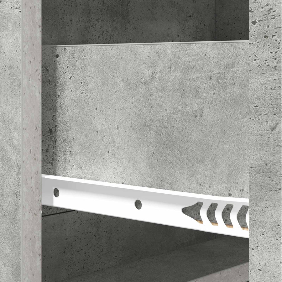 Ladenkast Betongrijs 66 x 34,5 x 92 cm Bewerkt hout