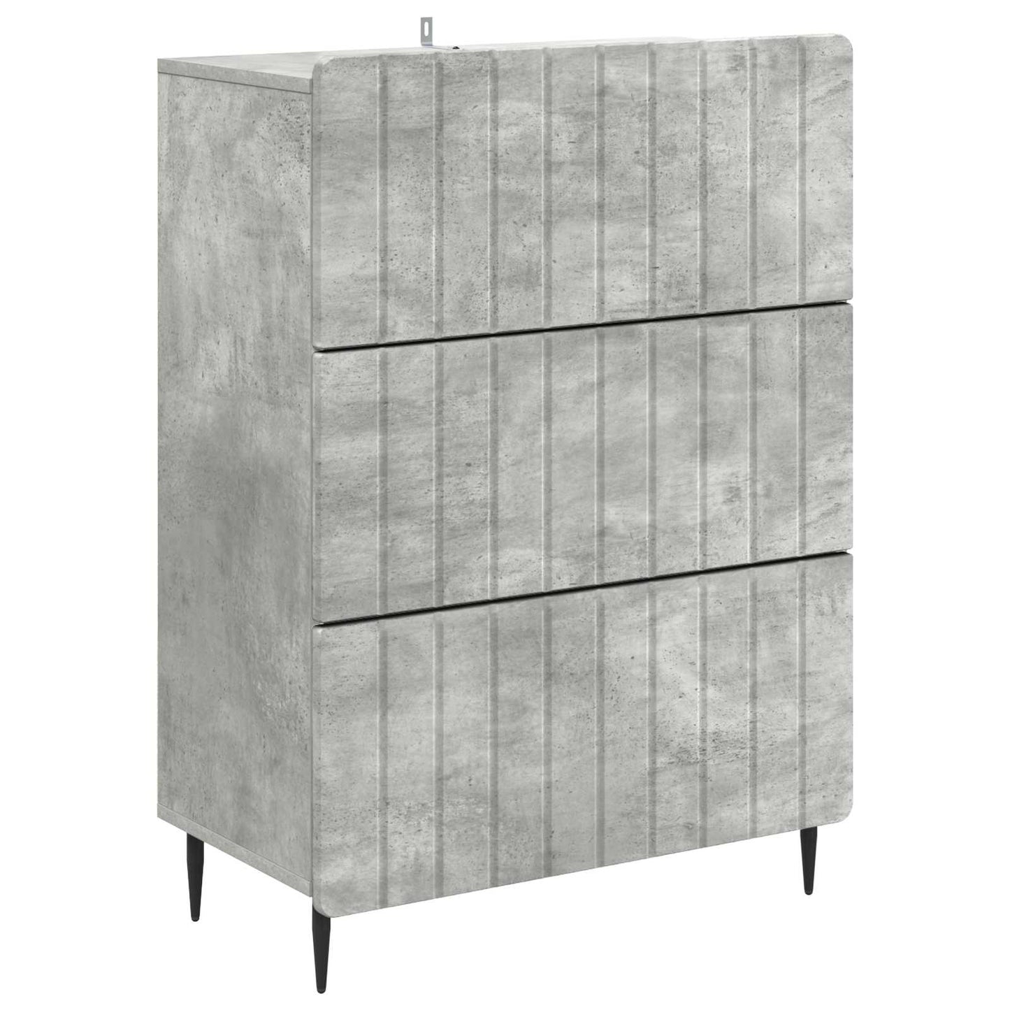 Ladenkast Betongrijs 66 x 34,5 x 92 cm Bewerkt hout