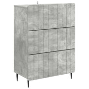 Ladekast 66x34,5x92 cm betongrijs bewerkt hout