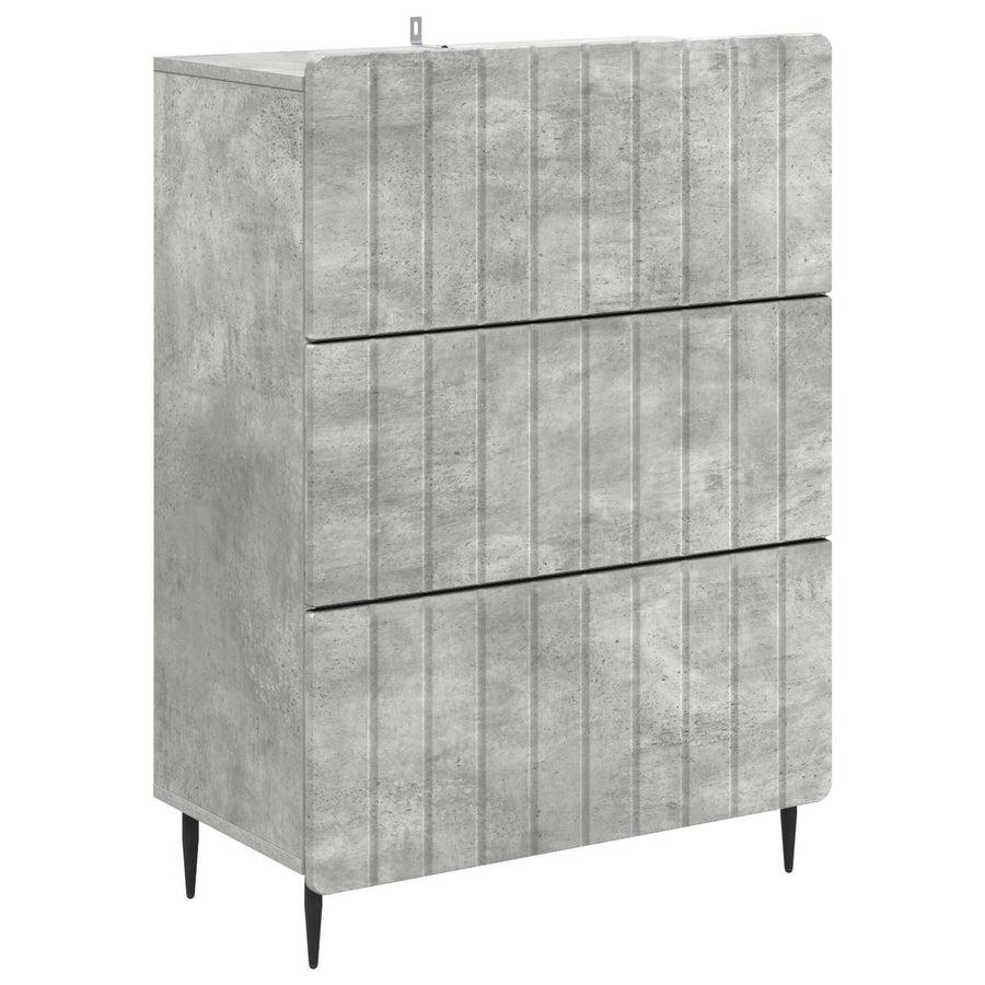 Ladenkast Betongrijs 66 x 34,5 x 92 cm Bewerkt hout