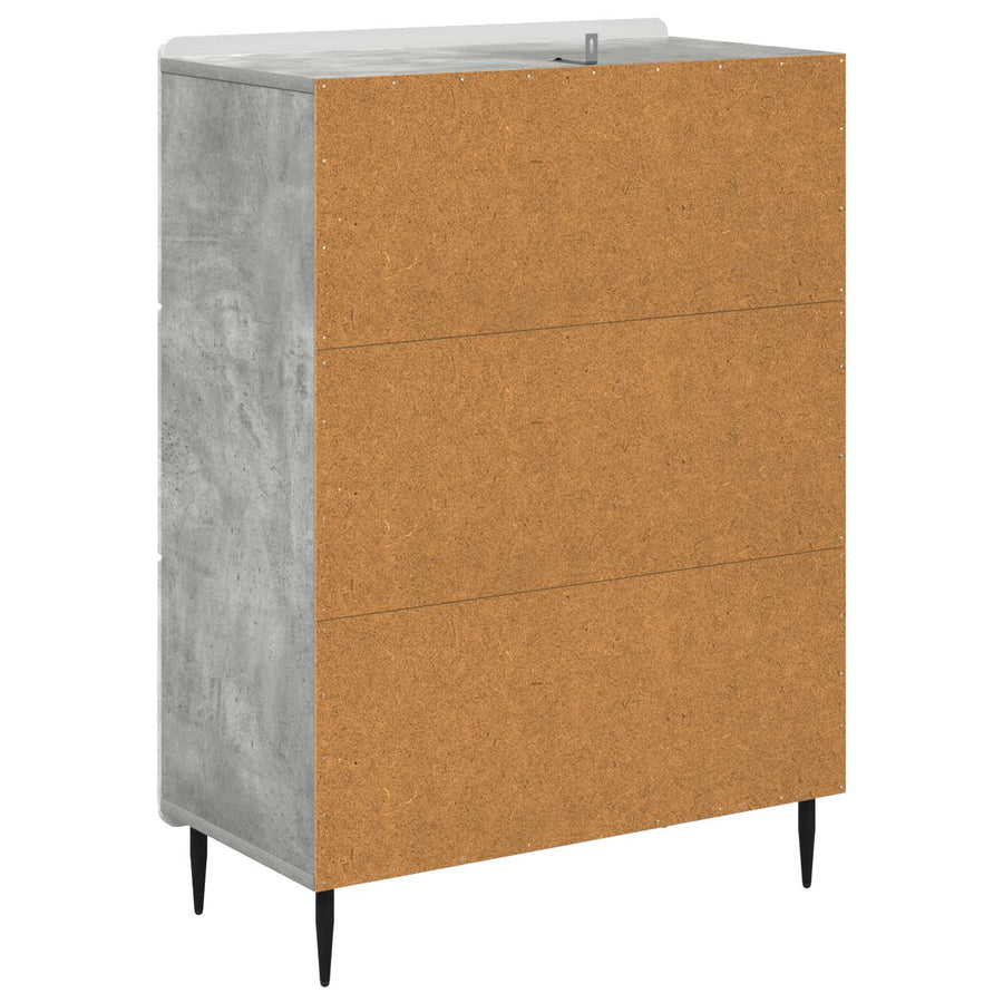 Ladenkast Betongrijs 66 x 34,5 x 92 cm Bewerkt hout