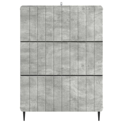 Ladenkast Betongrijs 66 x 34,5 x 92 cm Bewerkt hout