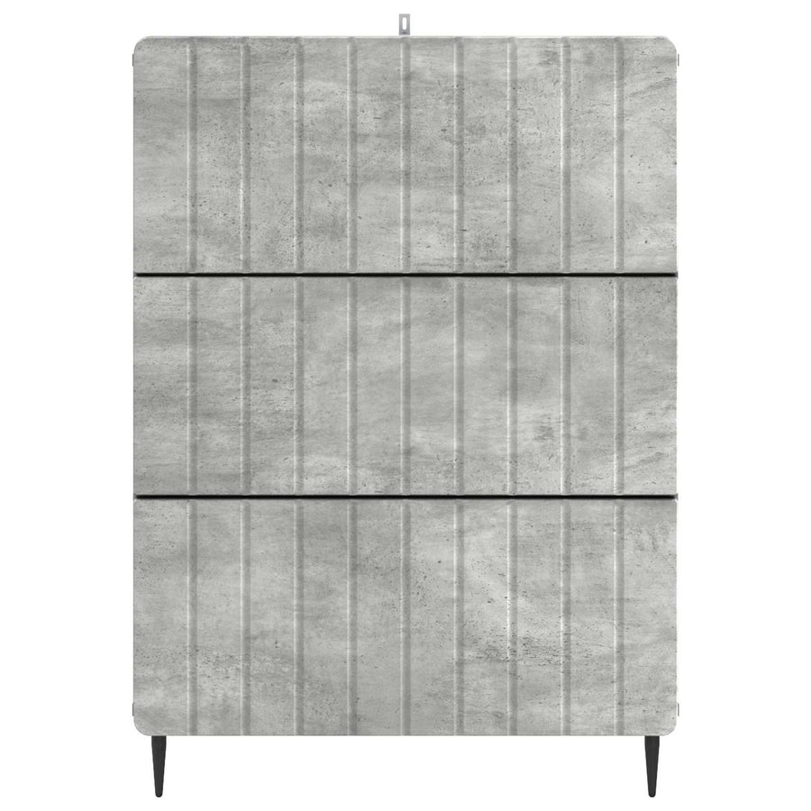 Ladenkast Betongrijs 66 x 34,5 x 92 cm Bewerkt hout