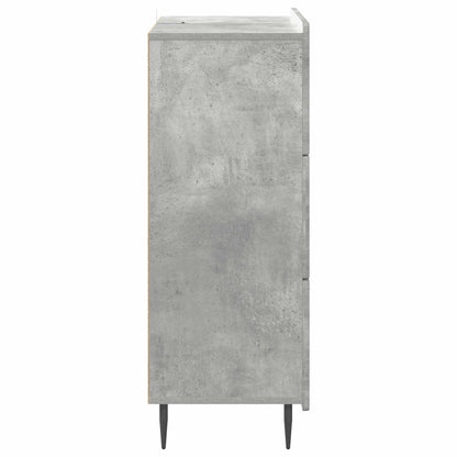 Ladenkast Betongrijs 66 x 34,5 x 92 cm Bewerkt hout
