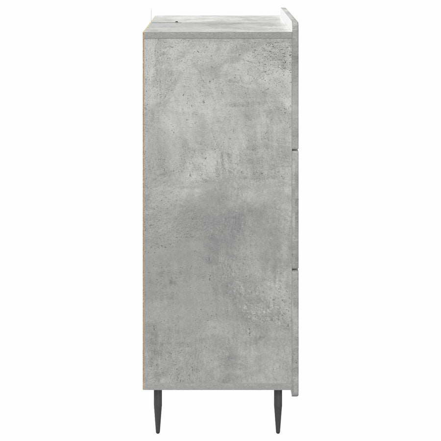 Ladenkast Betongrijs 66 x 34,5 x 92 cm Bewerkt hout
