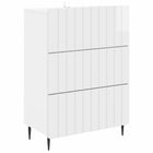 High Gloss White Chest of Drawers 66 x 34.5 x 92 cm Engineered Wood