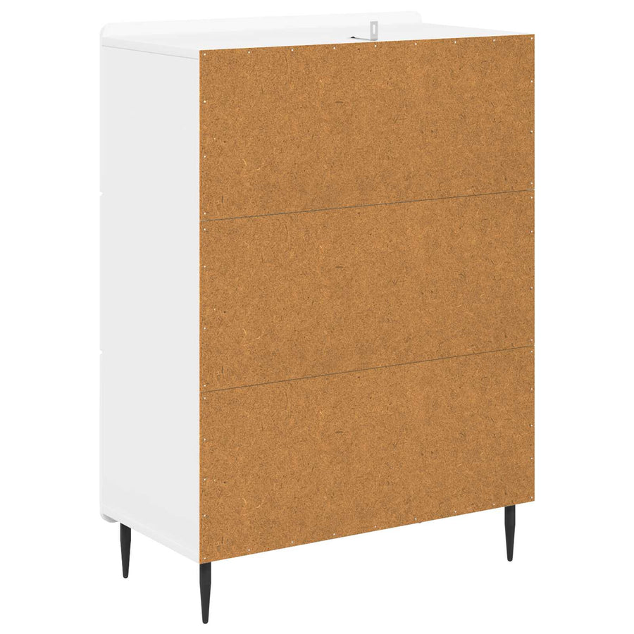 Ladenkast Hoogglans Wit 66 x 34,5 x 92 cm Bewerkt hout