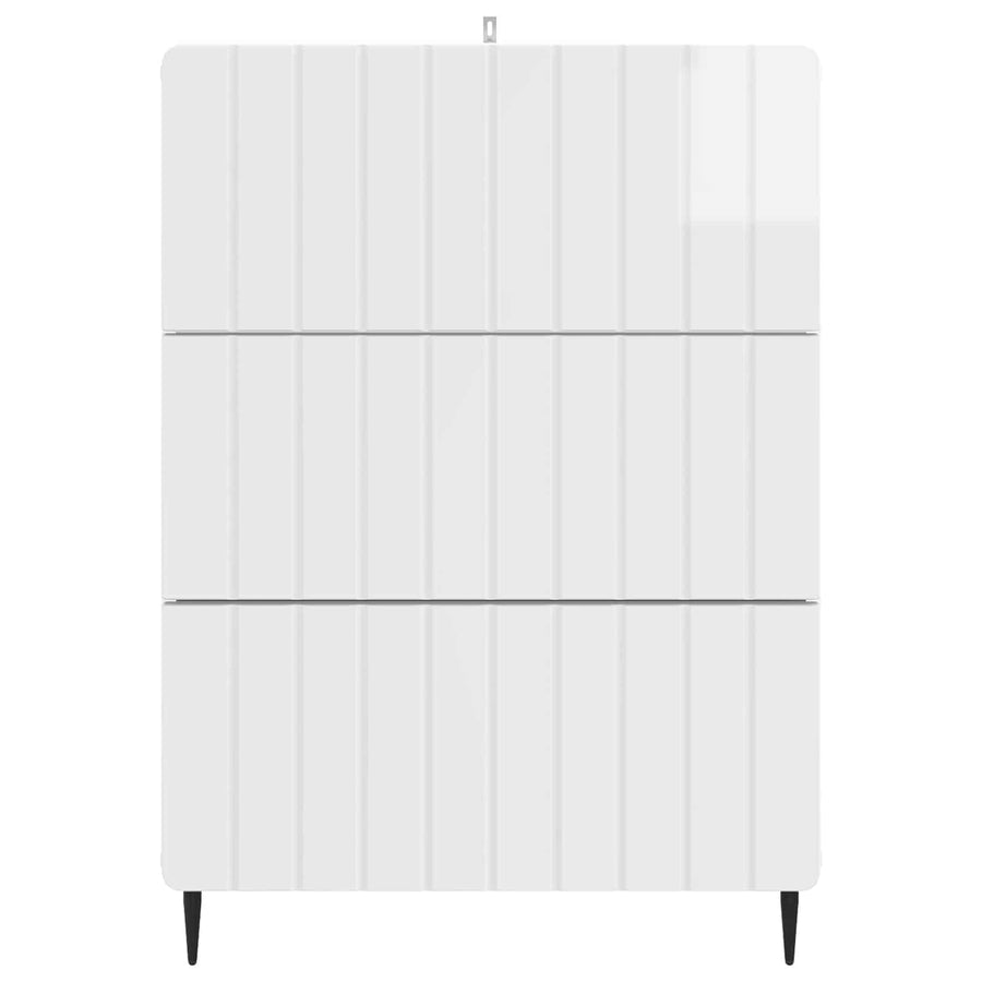Ladenkast Hoogglans Wit 66 x 34,5 x 92 cm Bewerkt hout