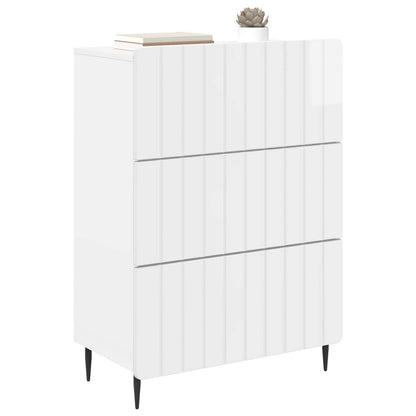 Ladenkast Hoogglans Wit 66 x 34,5 x 92 cm Bewerkt hout
