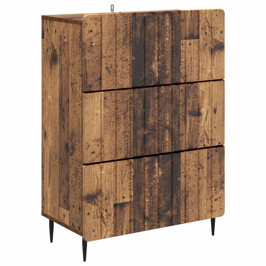 Ladenkast Oud hout 66 x 34,5 x 92 cm Bewerkt hout
