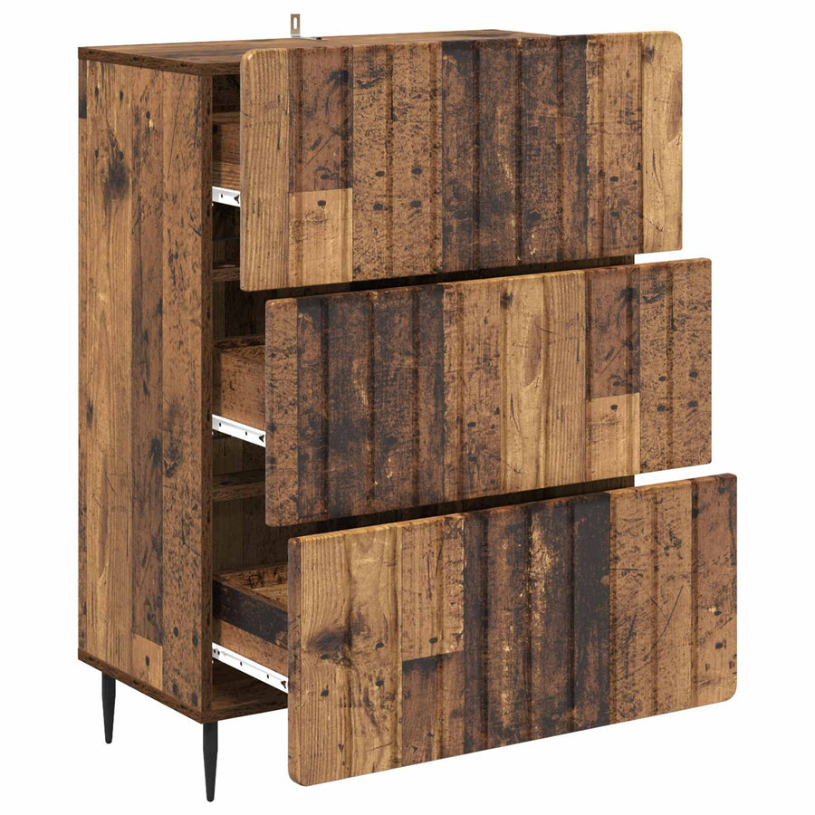 Ladenkast Oud hout 66 x 34,5 x 92 cm Bewerkt hout