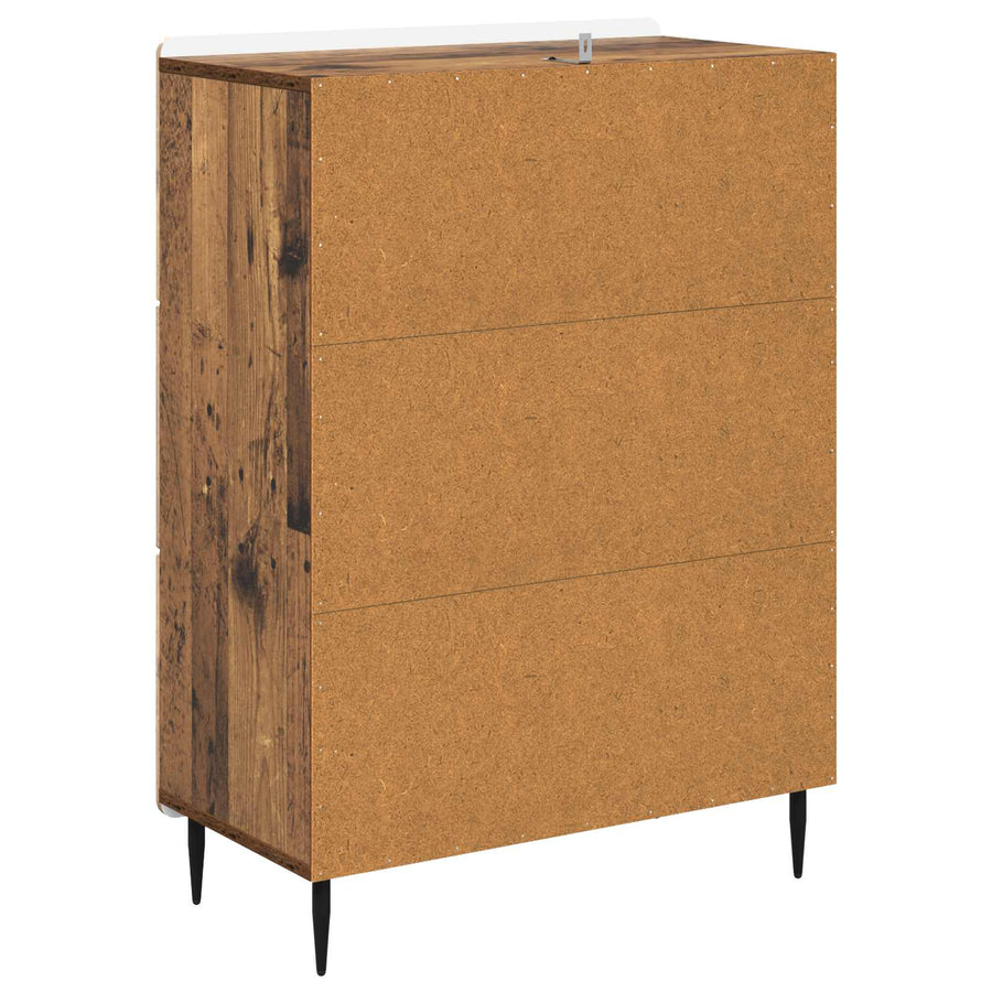 Ladenkast Oud hout 66 x 34,5 x 92 cm Bewerkt hout
