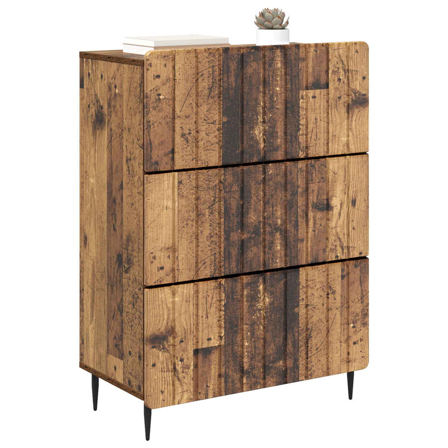 Ladenkast Oud hout 66 x 34,5 x 92 cm Bewerkt hout