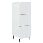 Ladekast wit 33x34,5x92 cm bewerkt hout