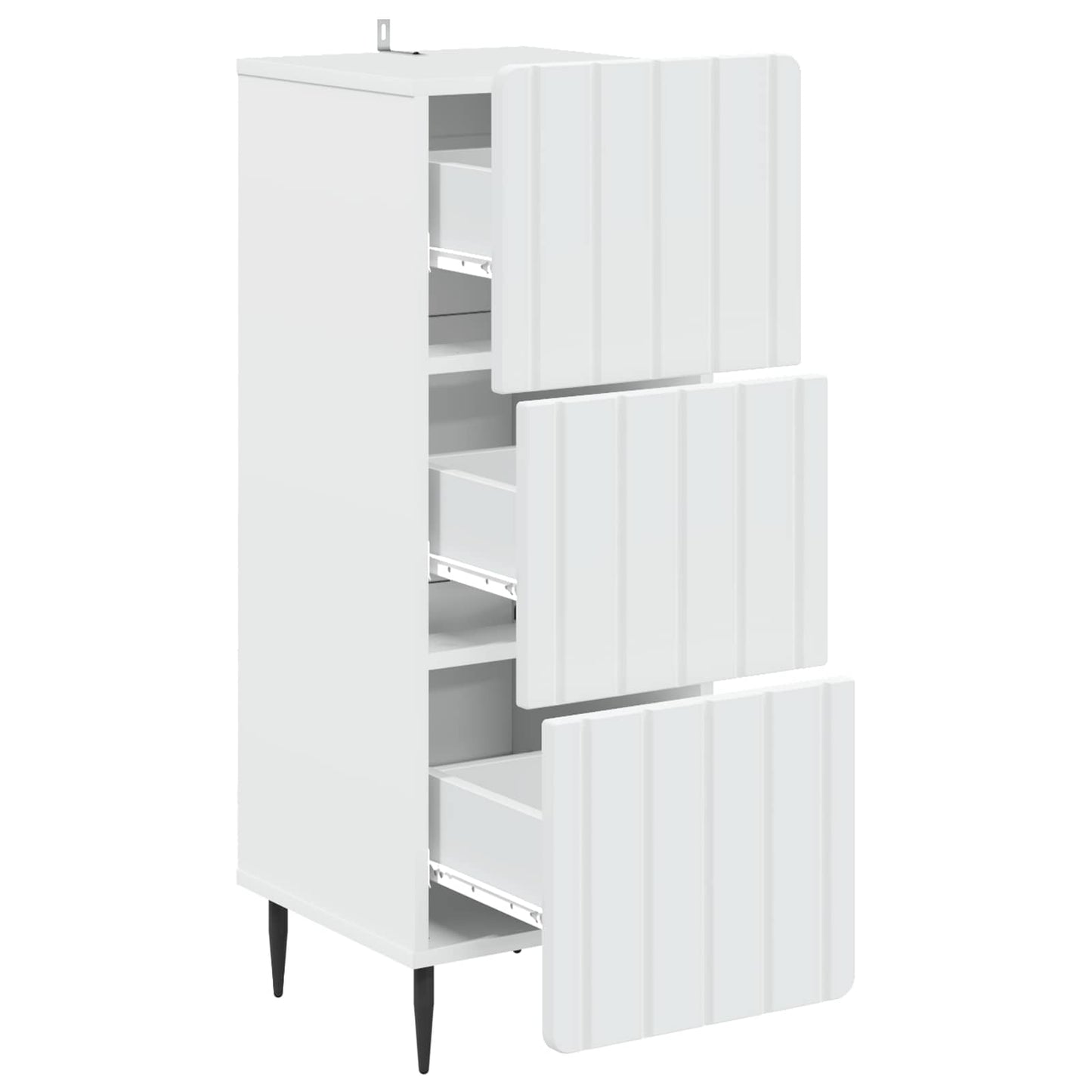 Ladenkast Wit 33 x 34,5 x 92 cm Bewerkt hout