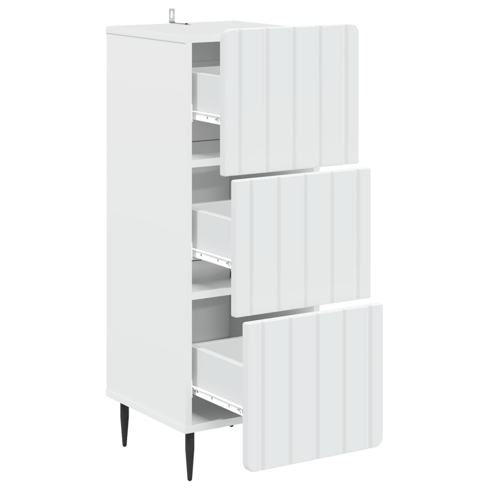 Ladenkast Wit 33 x 34,5 x 92 cm Bewerkt hout