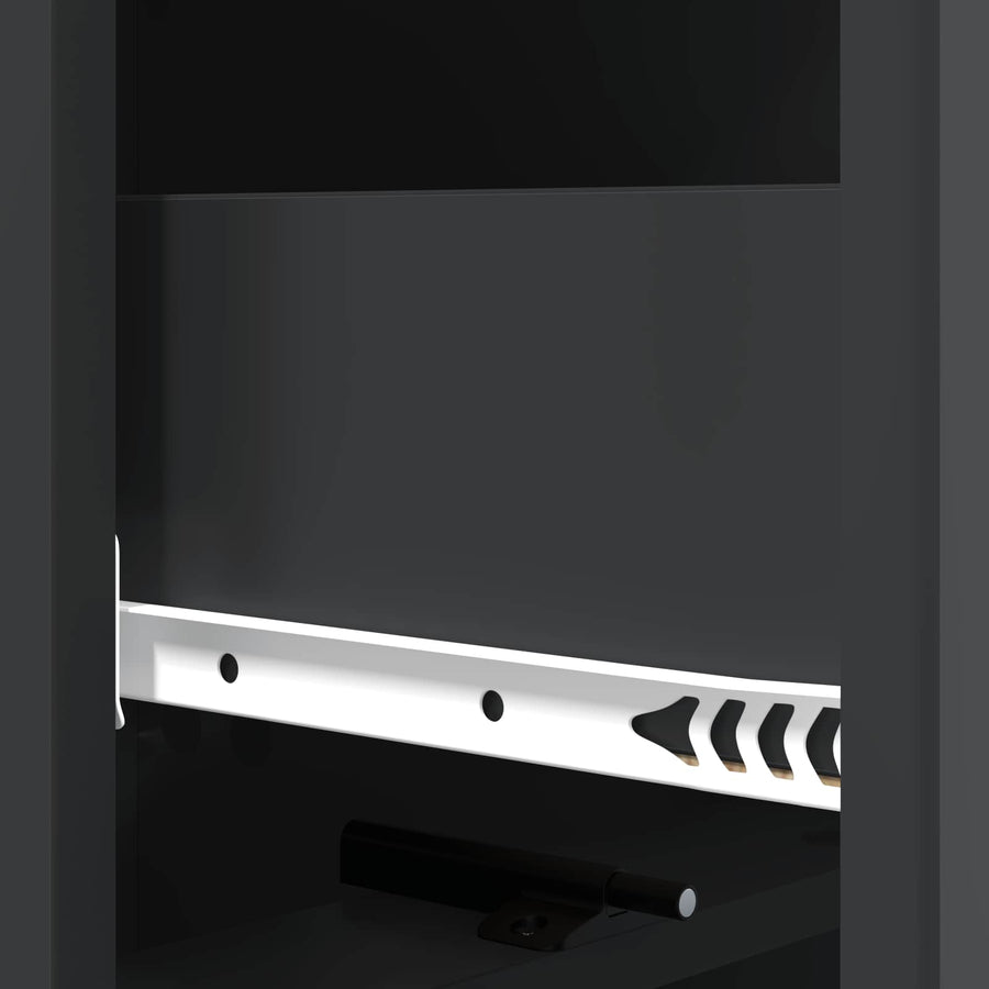 Ladenkast Zwart 33 x 34,5 x 92 cm Bewerkt hout
