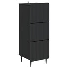 Drawer Cabinet Black 33 x 34.5 x 92 cm Engineered Wood