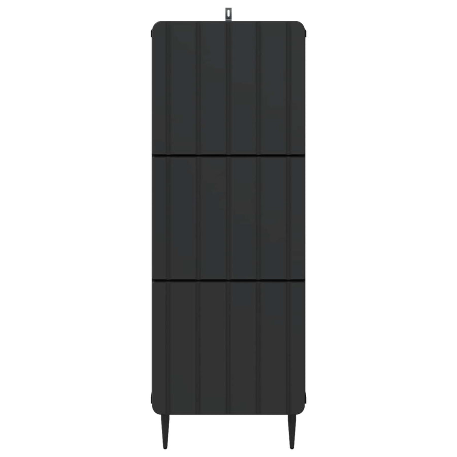 Ladenkast Zwart 33 x 34,5 x 92 cm Bewerkt hout