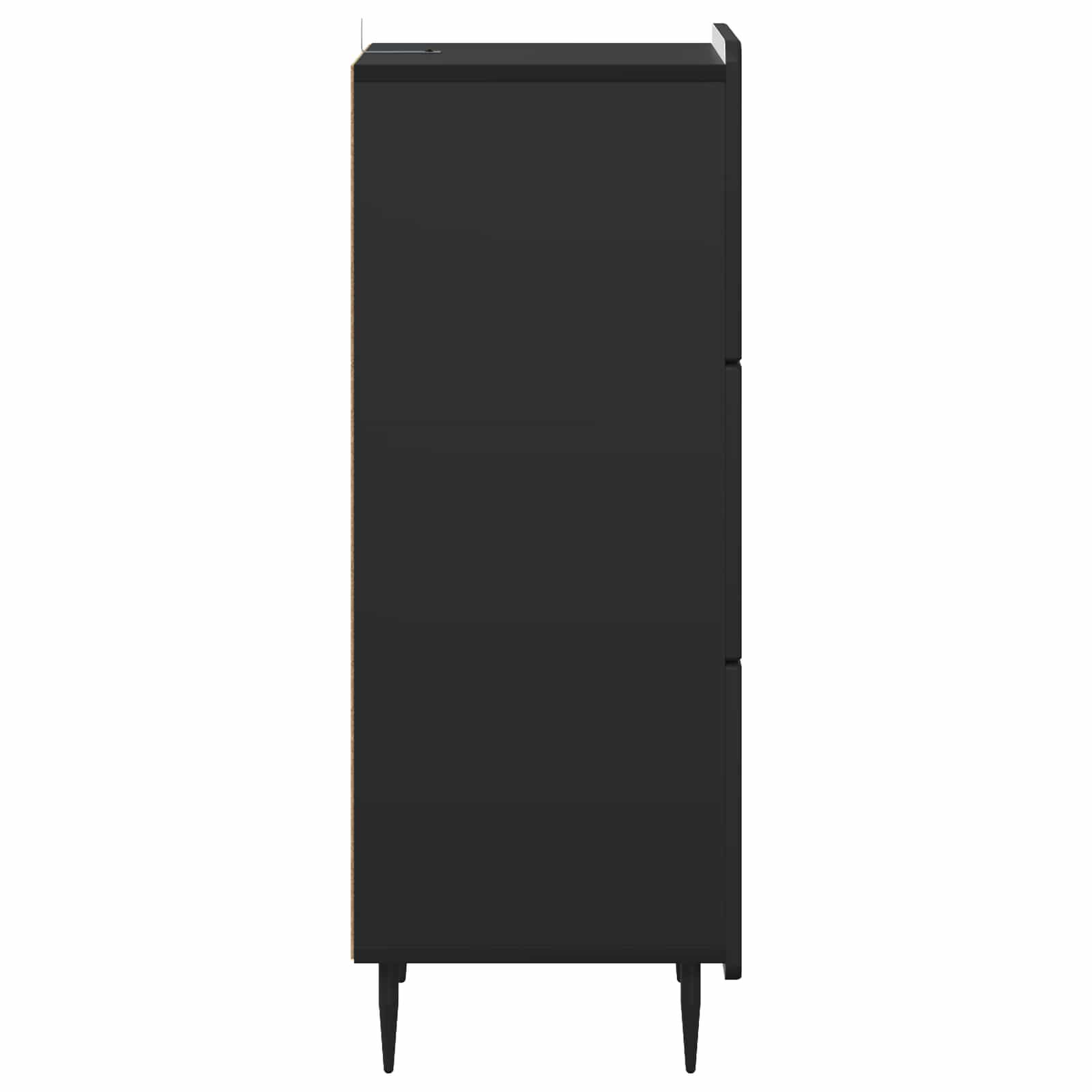 Ladenkast Zwart 33 x 34,5 x 92 cm Bewerkt hout
