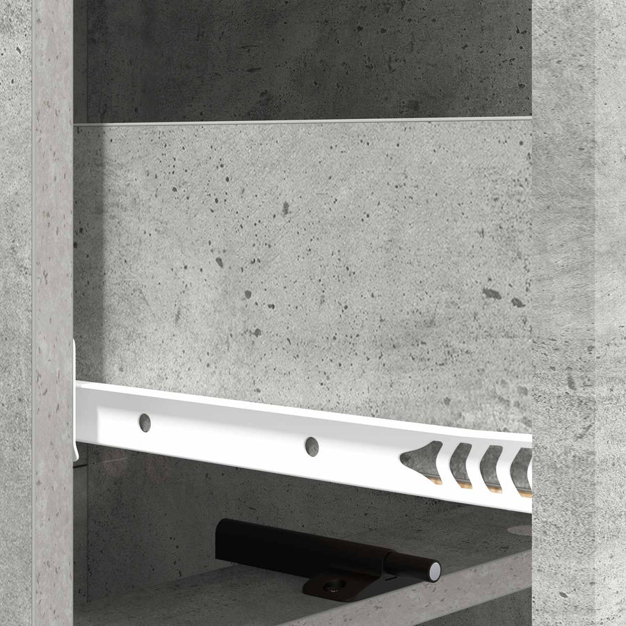 Ladenkast Betongrijs 33 x 34,5 x 92 cm Bewerkt hout