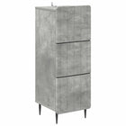Chest of Drawers Concrete Grey 33 x 34.5 x 92 cm Engineered Wood