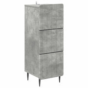 Ladekast 33x34,5x92 cm bewerkt hout betongrijs