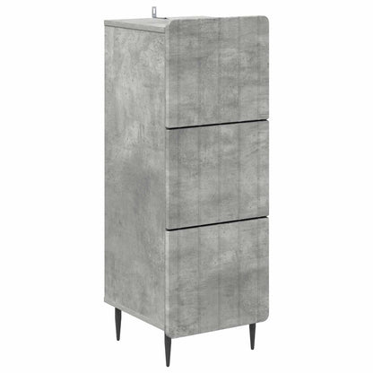 Ladenkast Betongrijs 33 x 34,5 x 92 cm Bewerkt hout