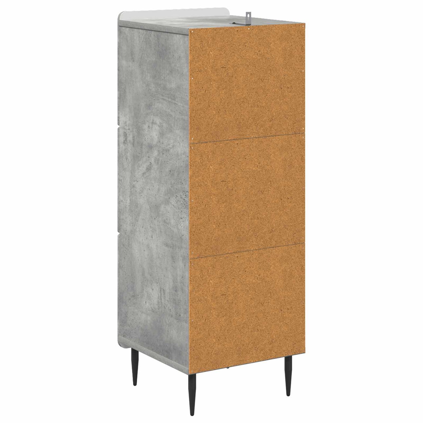 Ladenkast Betongrijs 33 x 34,5 x 92 cm Bewerkt hout